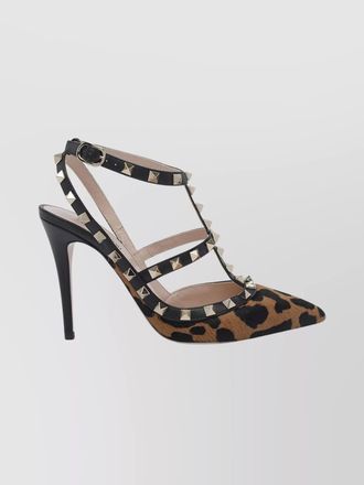 Valentino Garavani leather animal-print pumps