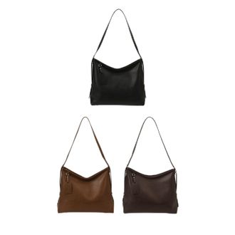 Generic Cymwer Women PU Leather Underarm Shoulder Bag with Zipper for Outings Commuting(Black)