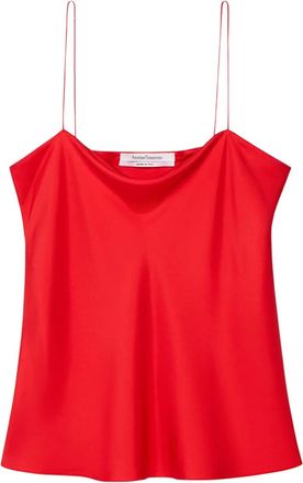 Another Tomorrow Top in seta - Rosso