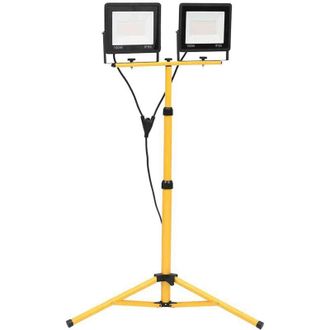 vidaXL Foco Led Con Tr&iacute;pode 2x100 W Blanco C&aacute;lido Vidaxl