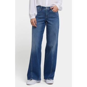 NYDJ Teresa Contoured Seam Wide Leg Jeans in Romantic Indigo at Nordstrom Rack, Size 18 (Similar To 14W)