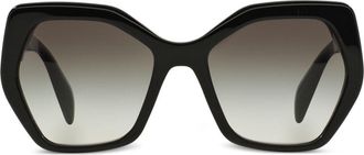 Prada Heritage hexagonal-frame sunglasses - women - Acetate - 56 - Black