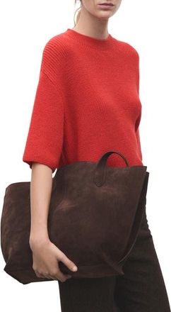 Mango Three-Quarter Sleeve Sweater in Red at Nordstrom, Size Small