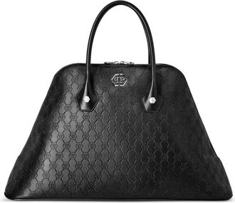 Philipp Plein majestic monogram strass shoulder bag - women - Calf Leather - One Size - Black