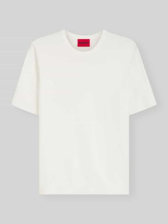 HUGO BOSS Slim Fit T-Shirt aus Feinstrick Modell SAN CARL-CV in Weiss, Gr&ouml;&szlig;e XXL