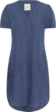 Part Two Elegante Linnenmix Jurk - Dames - Korte kleedjes - Blauw - 2XS - Linnen - Kleedjes