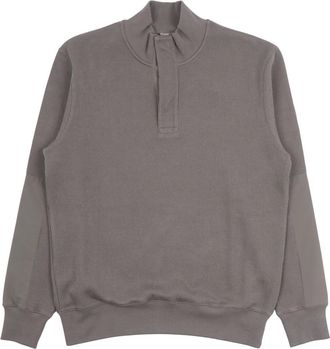 Herno Geribbelde trui met hoge hals - Heren - Coltruien - Grijs - 2XL - Katoen - Truien & Vesten