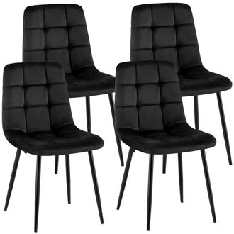 Clp Clp - Lote De 4 Sillas De Comedor Antibes Negro