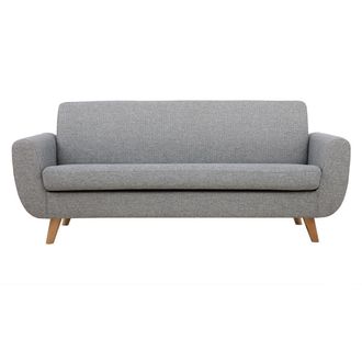 Miliboo Miliboo - Sof&aacute; N&oacute;rdico 3 Plazas Gris Claro Y Madera Pure