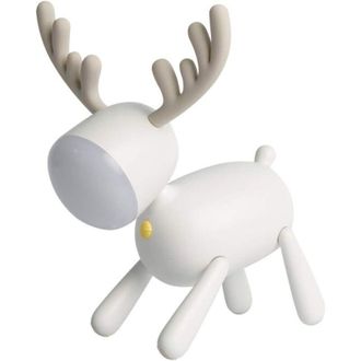 OEM L&aacute;mpara Nocturna Recargable Con Forma De Reno, Puerto Usb, Dos Modos De Luz Y Temporizador De 30 Minutos. Regalo De Cumplea&ntilde;os Ideal Para Ni&ntilde;os Y Estu