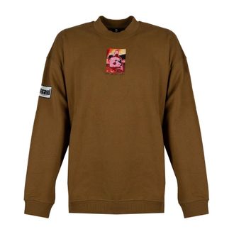 Diesel Sweatshirt met grafische print en ronde hals - Heren - Sweatshirts & Hoodies - Bruin - Maat: L Katoen