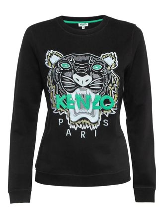 Kenzo Sweater met geborduurd logo - Zwart