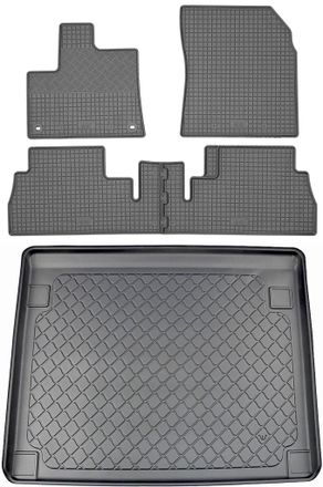 OEM Toyota Proace City Van (5 Puertas) A Partir De Marzo De 2020. Juego: Alfombrillas De Goma Para Coche + Alfombrilla Para Maletero