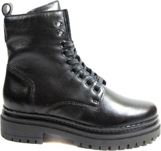 Mjus L97209 Veterlaarsjes - Dames - Veterlaarzen - Zwart - 40 EU - Leer - Schoenen