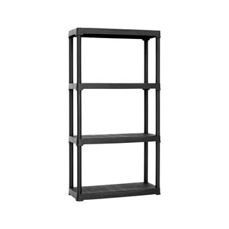 Dmora Estante De 2 Casillas En Polipropileno, Estantes Multiusos Para Interiores O Externos, 100% Made In Italy, Cm 70x30h133, Color Antracita - Dmora