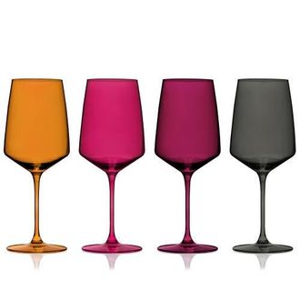 Viski Reserve Nouveau Crystal Wine Glasses Set of 4 in Sunset at Nordstrom