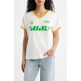 Daydreamer Goal Club Graphic T-Shirt in Vintage White Combo at Nordstrom, Size X-Small