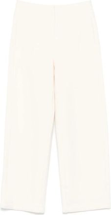 Max Mara Wijde broek - Dames - Broeken - Wit - Maat: M Leer