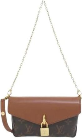 Louis Vuitton Pre-owned Schoudertas - Dames - Vintage Schoudertas - Bruin - ONE Size - Leer - Vintage