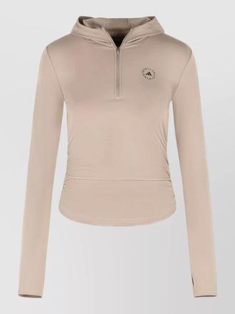 adidas by Stella McCartney polyamide blend fitted hooded long sleeve top