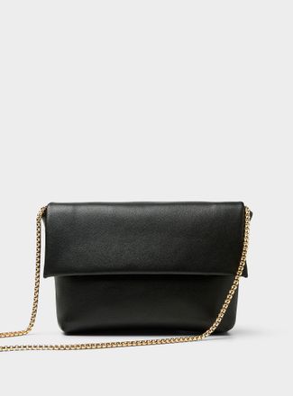 Simons Womens Faux-leather envelope evening bag