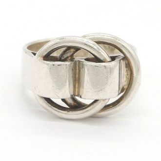Herm&egrave;s Sterling Silver 925 Band Ring (Pre-Owned)