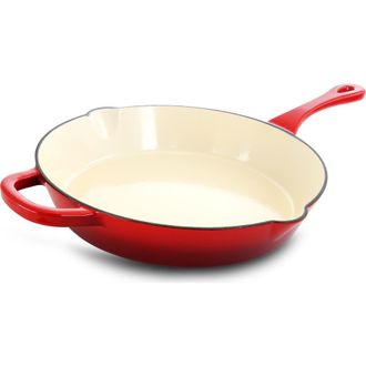 Crock-pot 12 Inch Enameled Cast Iron Skillet in Red at Nordstrom
