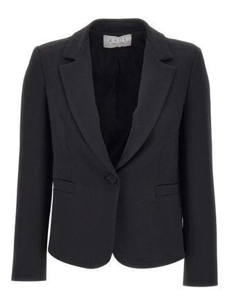 Kaos notched-lapel single-button blazer - Black