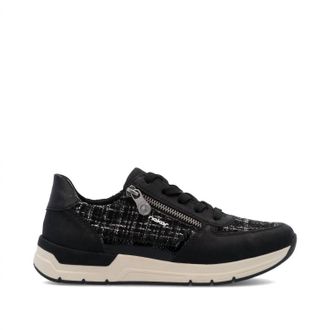 Rieker Womens Destiny 02 Sneaker In Schwarz/schwarz-Weiss/black