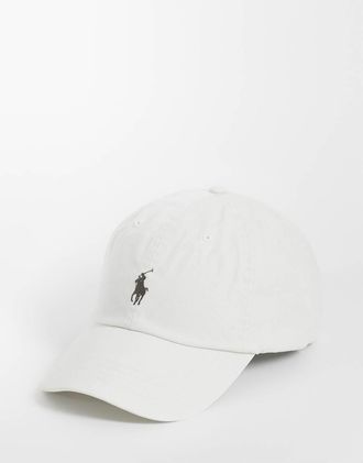 Polo Ralph Lauren Icon - Cappello con visiera in twill color pietra con logo-Grigio