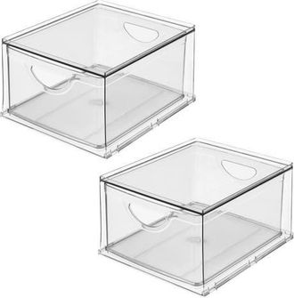 mDesign Stackable Storage Drawer for Pantry, Set of 2, Clear, Made in USA at Nordstrom