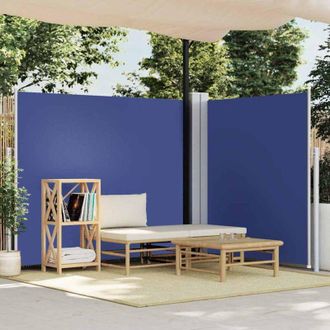 vidaXL Toldo Lateral Retr&aacute;ctil Azul 160x600 Cm Vidaxl