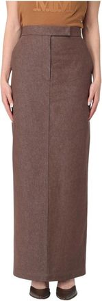 Max Mara Dames, Rokken, Bruin, Maat: XS