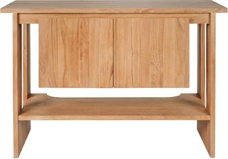 Miliboo Mueble De Ba&ntilde;o De Madera Maciza De Teca L120 Cm Albe