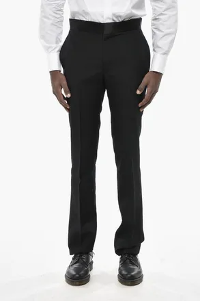 Givenchy Pantaloni in Lana con Dettaglio in Satin in Vita Givenchy