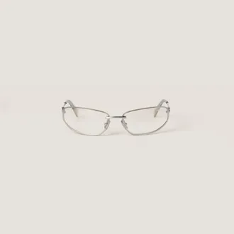 Miu Miu Miu Nocturne Sunglasses, Woman, Silver Gradient Transparent Lenses