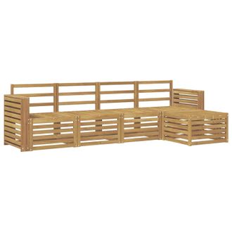 vidaXL Conjunto De Sof&aacute;s De Exterior 5 Uds. Blanco Vidaxl