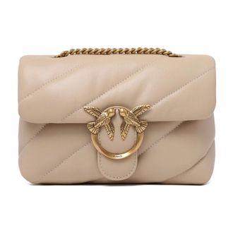 Pinko Pinko, Dames, Tassen, Beige, Maat: ONE Size Leer