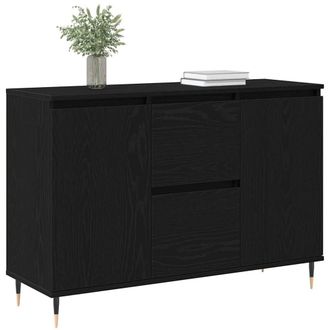 Berkfield Home Sideboard with Doors & Drawers Black Oak 101, 5x35x70 cm | Size: 5 x 35 x 70 cm