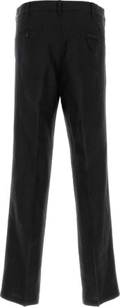 Prada Mens Linen Trouser Black