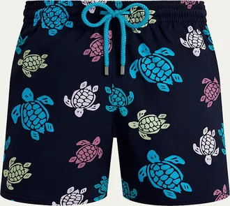 Vilebrequin Mens Multicolor Turtle Swim Trunks