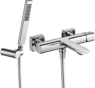 OEM Grifo De Ba&ntilde;era De Pared Cromado Laveo Tores Con Juego De Ducha