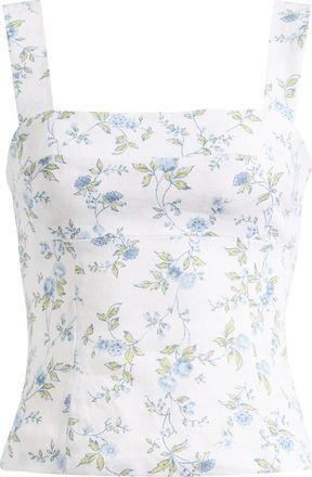 Reformation Darci Floral Linen Tank in Nostalgia at Nordstrom, Size 12