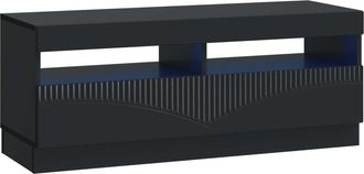 vidaXL Mueble De Tv Led Negro Madera De Ingenier&iacute;a Vidaxl