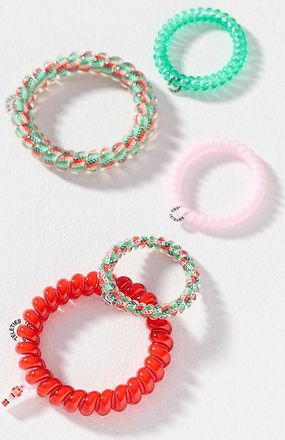 Teleties Holiday Mix Coil Hair Ties, Set of 5
