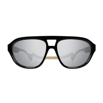 Gucci GG1239S002 Aviator Silver Mirror Sunglasses - Black
