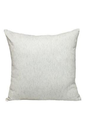 Parkland Collection Stripe Textured Cotton Pillow in White at Nordstrom Rack