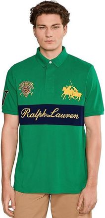 Polo Ralph Lauren Classic Fit Crest Mesh Polo Shirt Mens Clothing Stafford Green/Newport Navy : 2XL, Cotton