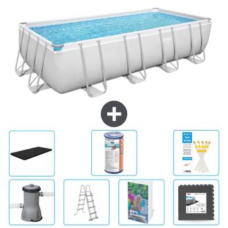 Bestway Piscina Bestway Power Steel Rectangular - 488x244x122 Cm - 8-piezas S563