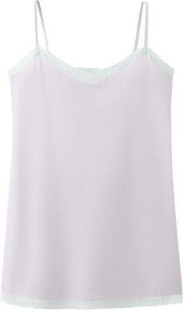Mango Lace Trim Cotton Nightgown in Lilac at Nordstrom, Size Medium